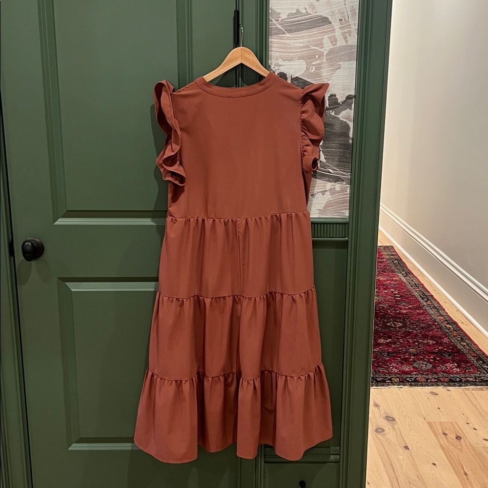 Entro Ruffle Sleeve Long Dress - Picture 4 of 6